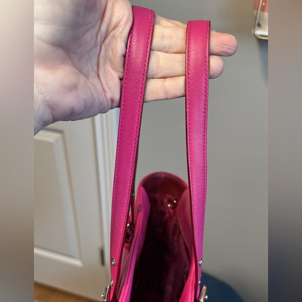 Coach Pink Leather Tote - Picture 10 of 13
